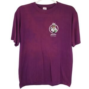 Vintage Jerzees Yogi Bear Club Jellystone Two-Tone Purple Tee Size Large